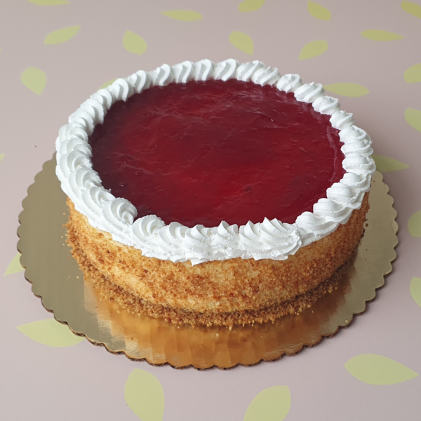 Dulce de cumpleaños cheesecake de fresa de 9 pulgadas