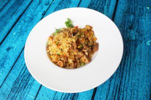 Arroz frito de puerco ahumado