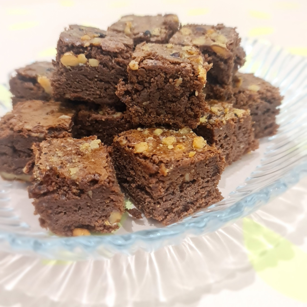 Grupo de pequeños brownies